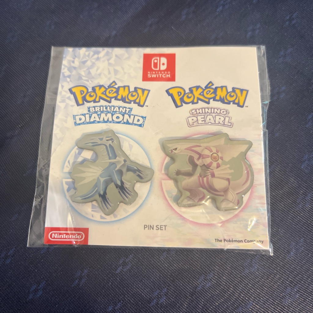 Nintendo Pokemon Brilliant Diamond/Shining Pearl Dialga/Palkia Pin Set